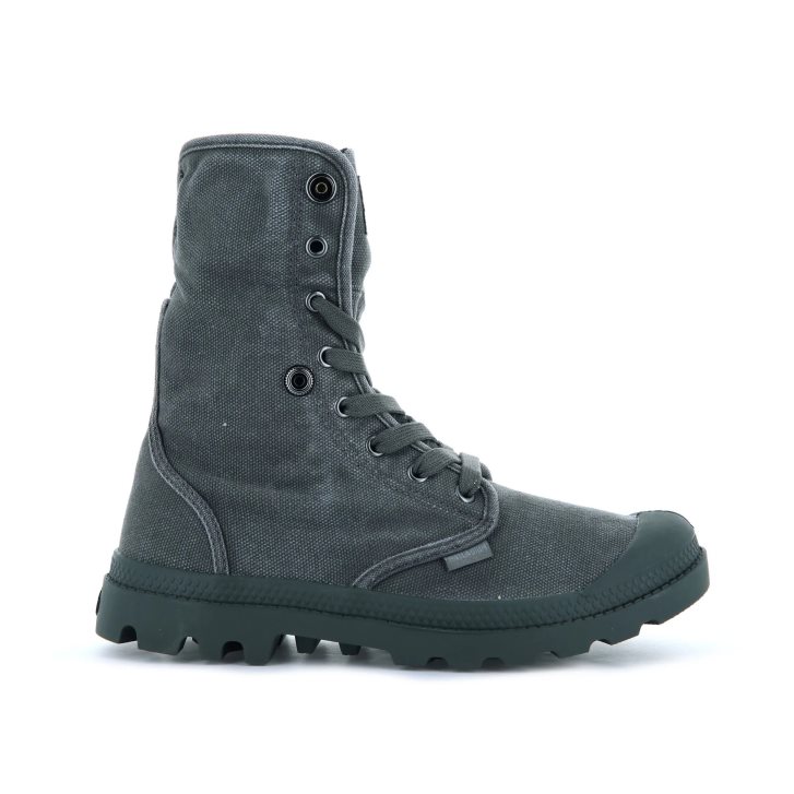 Palladium Baggy Women's Boots Dark Grey | UK A067-UAJ